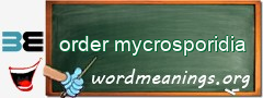 WordMeaning blackboard for order mycrosporidia